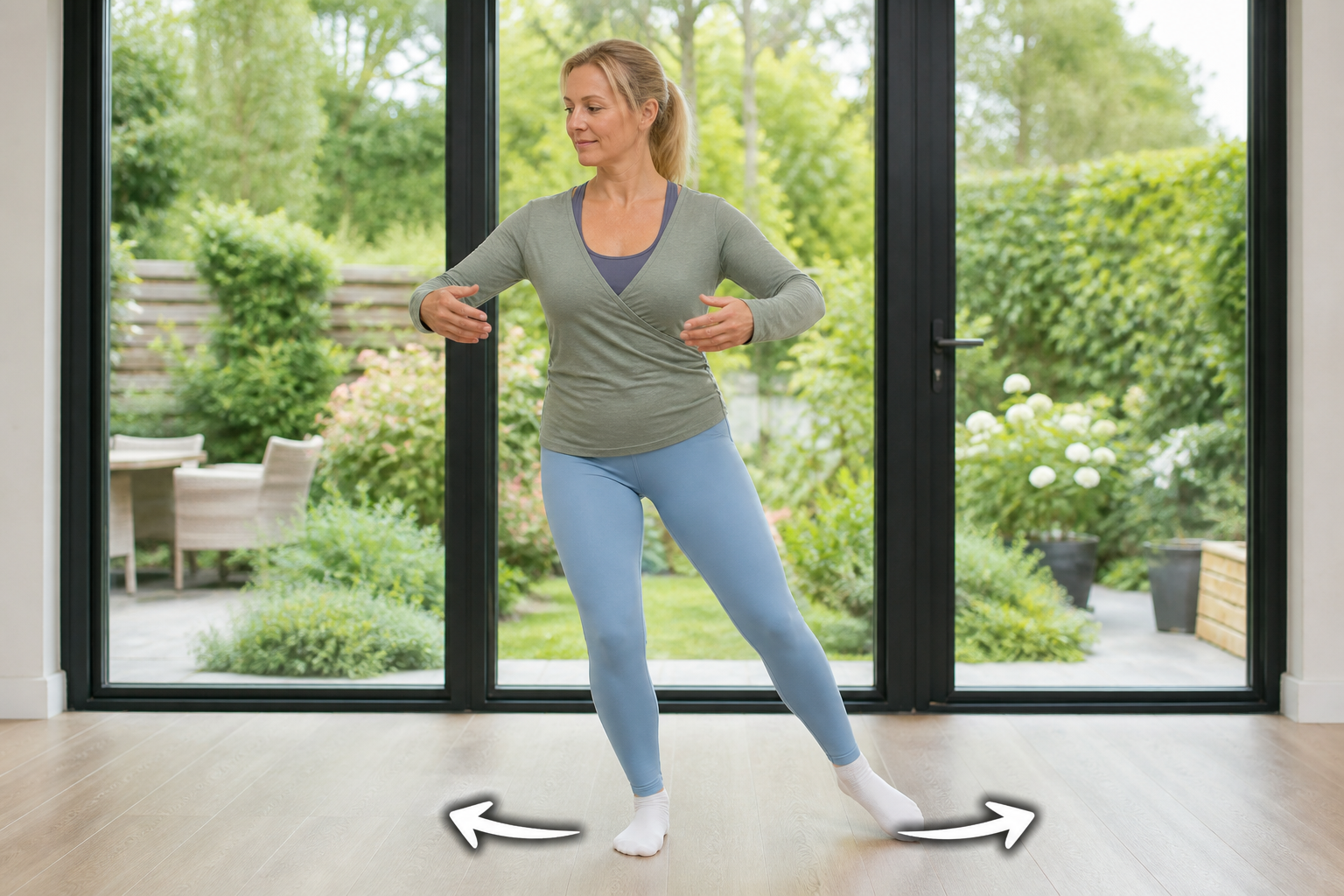Tai-chi-inspired weight shifts